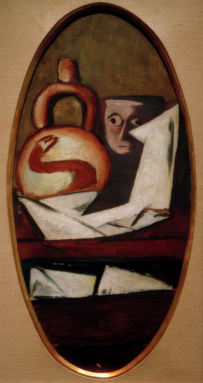 Natura morta con figura messicana da Max Beckmann