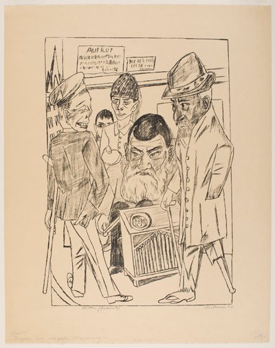 I mendicanti, tavola 7 dalla serie "Viaggio a Berlino 1922" da Max Beckmann