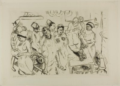 La grande operazione, tavola diciotto da Gesichter da Max Beckmann
