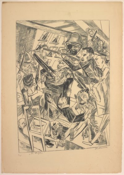 Gli ultimi, tavola dieci da Die Hölle da Max Beckmann
