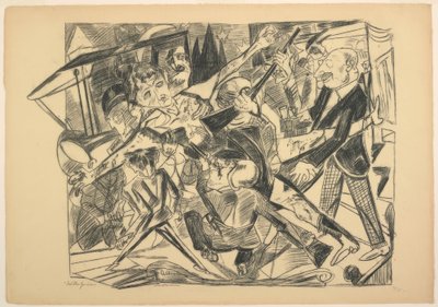 Il martirio, tavola quattro da Die Hölle da Max Beckmann