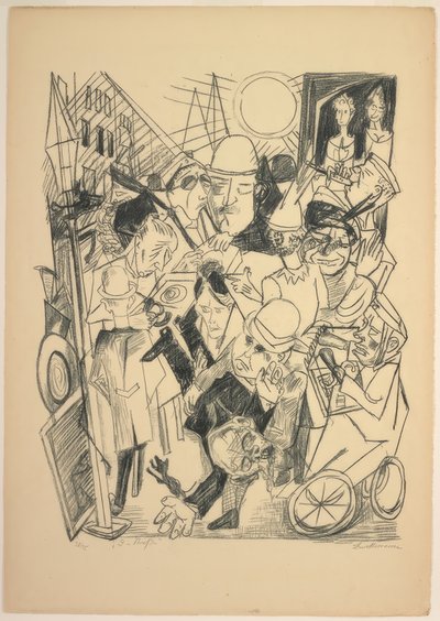La strada, tavola tre da Die Hölle da Max Beckmann