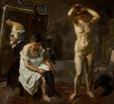 Tre donne in studio da Max Beckmann