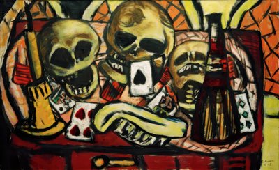 Natura morta con teschio da Max Beckmann