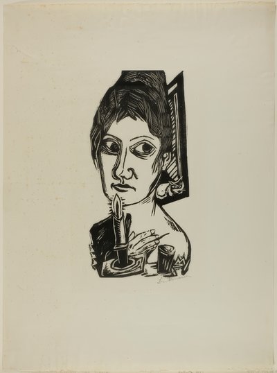 Donna con candela da Max Beckmann