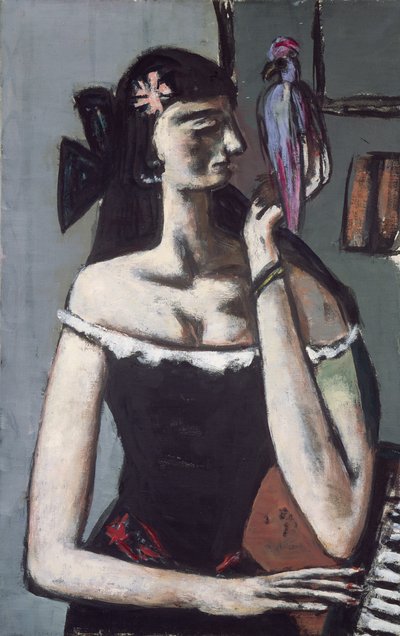 Donna con un pappagallo da Max Beckmann