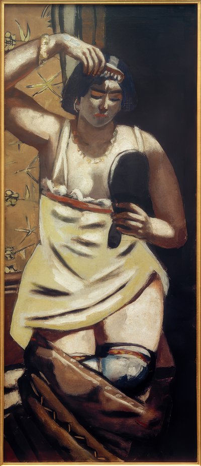 Zingara, nudo con specchio da Max Beckmann
