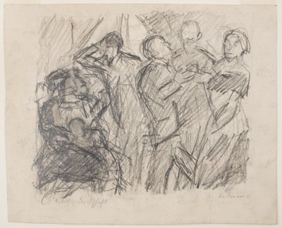 sul recto: I [Primo] Schizzo per la festa della società da Max Beckmann