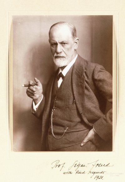 Fotografia firmata di Sigmund Freud, c.1921 da Max Halberstadt