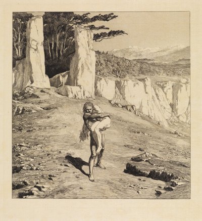 Adamo (Eva e il futuro, opus III, tavola 5) da Max Klinger