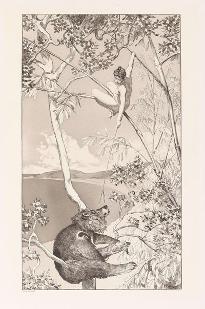 Orso e Elfo, piatto I da Intermezzi, Opus IV da Max Klinger