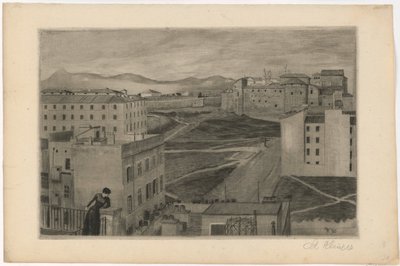 Veduta dalla finestra dello studio a Roma da Max Klinger
