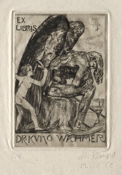 Ex Libris Dr. Kuno Waehmer da Max Klinger
