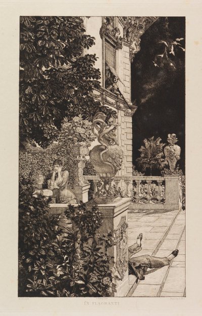 In Flagranti, da Dramas, Opus IX, 1883 da Max Klinger