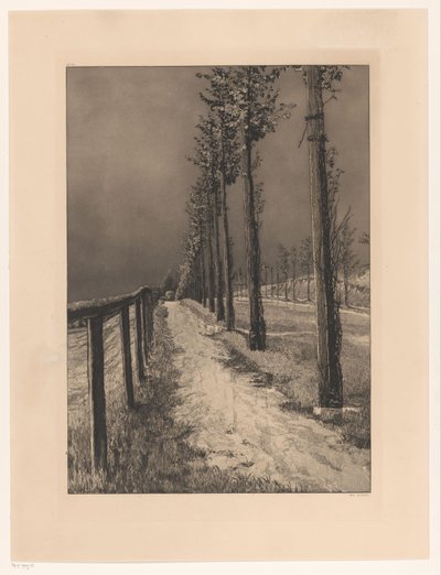 Strada di campagna sotto la pioggia (serie Quattro paesaggi) da Max Klinger