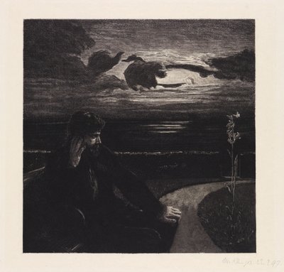 Notte (Della morte, prima parte, opus XI, tavola 1) da Max Klinger