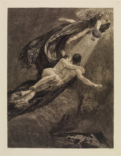 Nuovi sogni (Nuovi sogni di felicità) (Un amore, Opus X, tavola 7) da Max Klinger