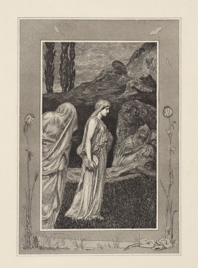 Psiche nel Tartaro (Amore e Psiche, Opus V, tavola 39) da Max Klinger