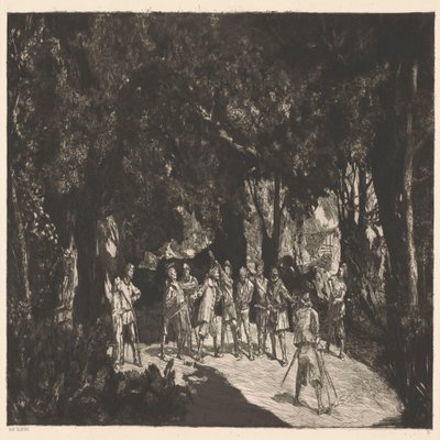 Simplicius tra i soldati da Max Klinger