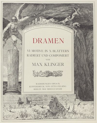 Pagina del titolo da Max Klinger