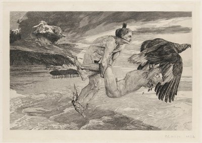 Rapimento di Prometeo, tavola 14, Fantasia di Brahms, Op. XII da Max Klinger