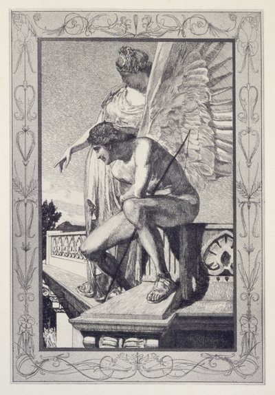 Venere mostra Psiche a Cupido, tavola 4 della serie «Cupido e Psiche: Opus V» da Max Klinger