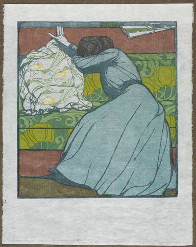 Il Cuscino Martha Kurzweil Seduta su un Divano, 1903 da Max Kurzweil