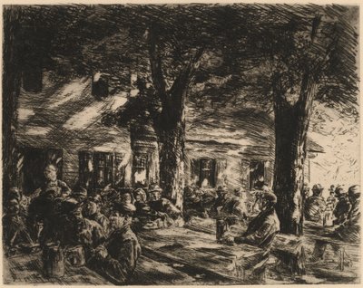 Un giardino di taverna a Rosenheim da Max Liebermann