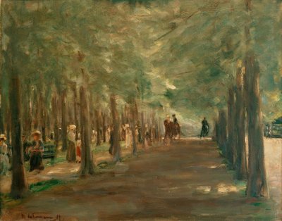 Viale nel Tiergarten con cavalieri e passeggiatori da Max Liebermann