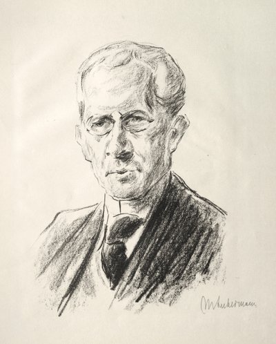 Arno Holz Mappe: Ritratto di Arno Holz da Max Liebermann