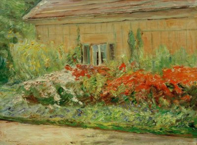 Piante perenni vicino alla casetta del giardiniere verso nord da Max Liebermann