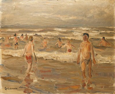 Ragazzi che si bagnano in mare da Max Liebermann