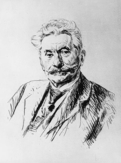 Carl Legien, incisione di Liebermann da Max Liebermann