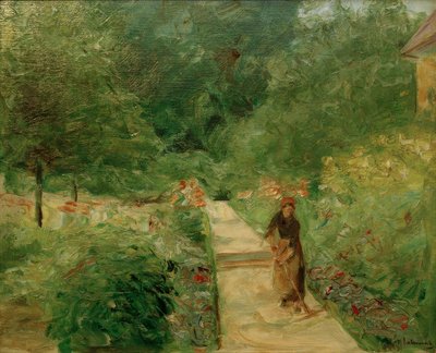 Il giardino utile a Wannsee verso ovest, sul sentiero una gallina da Max Liebermann