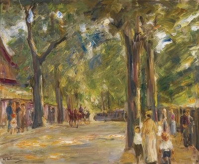 La grande strada del lago a Wannsee con passeggiatori da Max Liebermann
