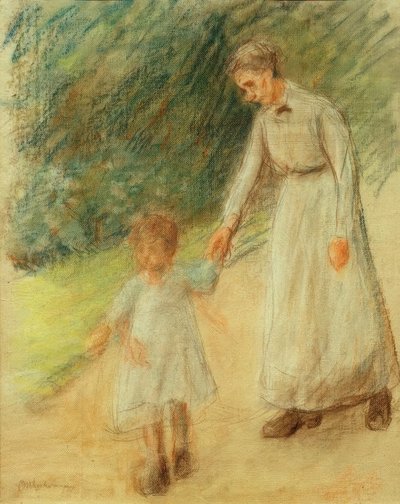 Nipotina con bambinaia da Max Liebermann