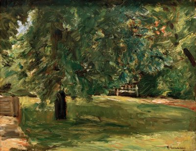 Panchina da giardino sotto il castagno nel giardino di Wannsee da Max Liebermann