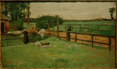 Fattoria sulla strada del villaggio - La candeggina da Max Liebermann