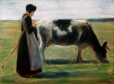 Ragazza con mucca, XIX secolo da Max Liebermann