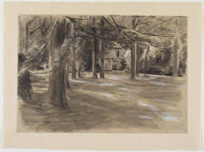 Paesaggio da parco olandese con una casa da Max Liebermann