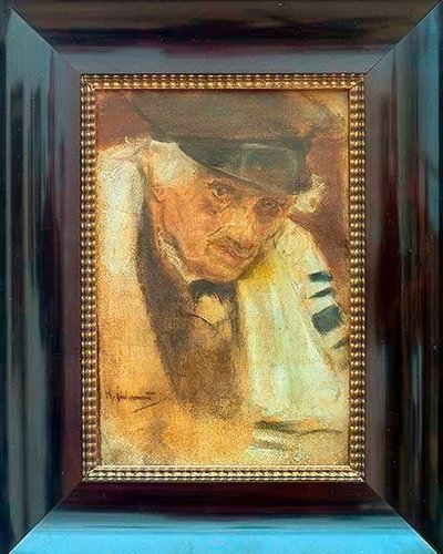 Ebreo con mantello da preghiera da Max Liebermann