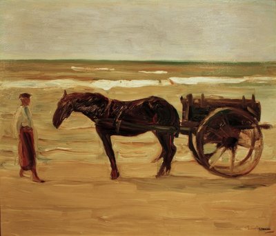 Carro del bagnino sulla spiaggia da Max Liebermann