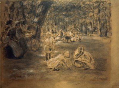 Parco giochi per bambini nel Tiergarten da Max Liebermann