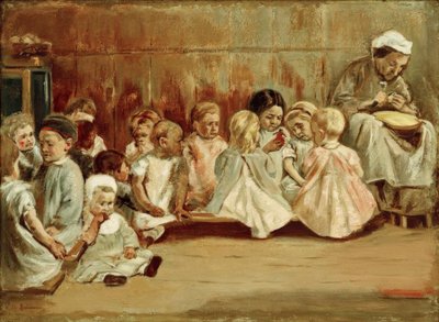 Scuola per bambini piccoli da Max Liebermann