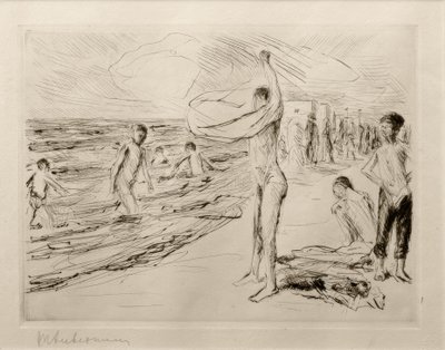 Ragazzi che fanno il bagno nel vento da Max Liebermann