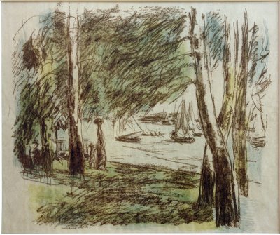 Paesaggio sul Wannsee con barche a vela da Max Liebermann