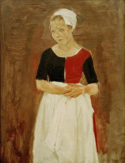 M. Liebermann, Ragazza orfana in piedi da Max Liebermann
