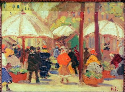 Piazza del mercato a Monaco da Max Liebermann
