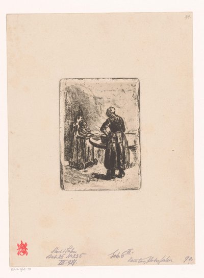 Madre e bambino a tavola da Max Liebermann