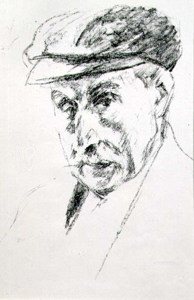 Ritratto di un uomo con cappello, possibilmente autoritratto, dopo il 1923 da Max Liebermann